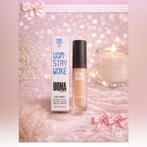 UOMA Beauty
Product: Stay Woke Brightening Concealer
Shade: Fair Lady T1